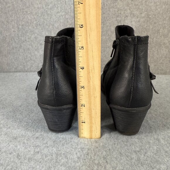Earth Origins Womens Size 9 M Black Booties Boots Low Heeled Maggie Side Zip - Picture 10 of 16